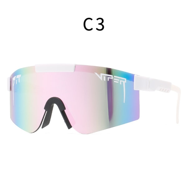 Solglasögon för sportskridskoåkning Vindtäta solglasögon i färgfilm 3 purple white