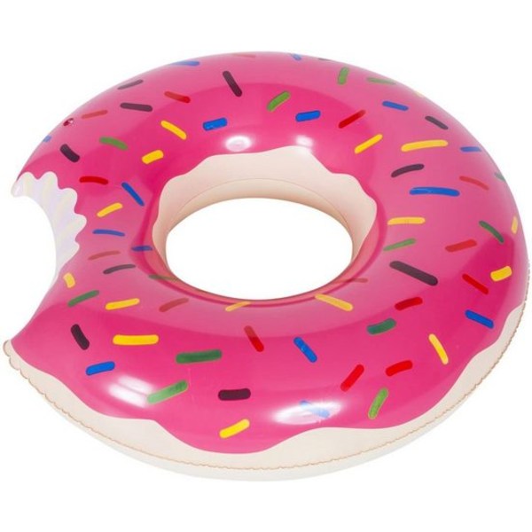 Uppblåsbar Donut Float; 120cm Pool Party Uppblåsbar Luftmadrass pink 90 cm