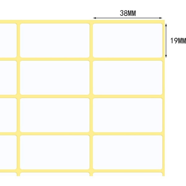 Förpackning med 600 självhäftande etiketter 38 mm x 19 mm adressetiketter