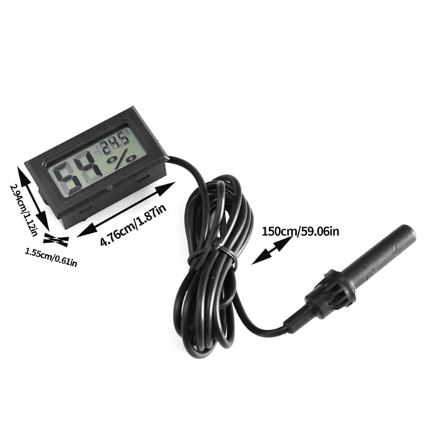 4x termometer hygrometer digital fuktgivare rumstemperatur mini hygrometer