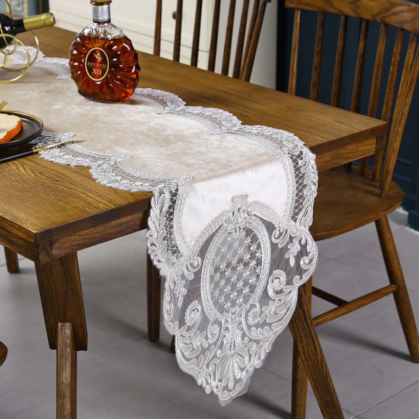Elegant blommig sammetsduk Elegant tvättbar bordsduk bordsduk dekoration