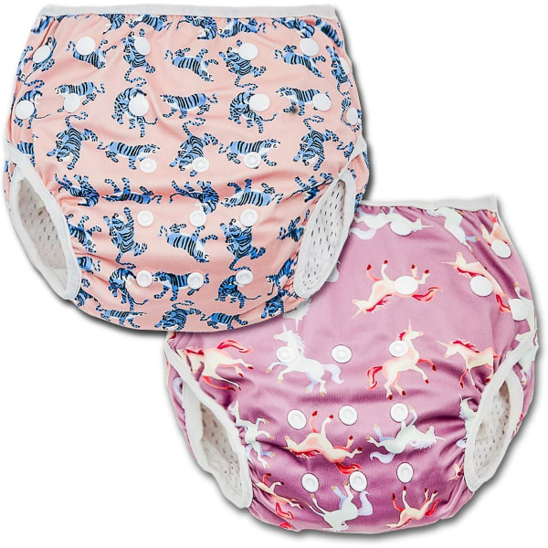 Återanvändbara badblöjor Badblöja för baby Justerbara och tvättbara badblöjor för baby 2pack