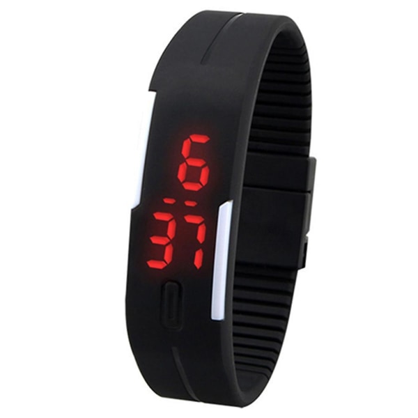 Män Kvinnor Mode Silikon Röd Led Sport Armband Touch Digital Watch