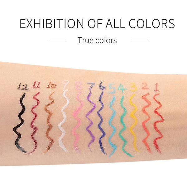 Colored liquid eyeliner top