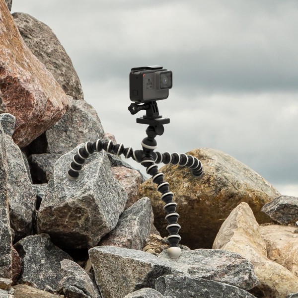 Octopus flexibel stativkamera + monteringsfäste för actionkamera, selfie-stativ för livesändning