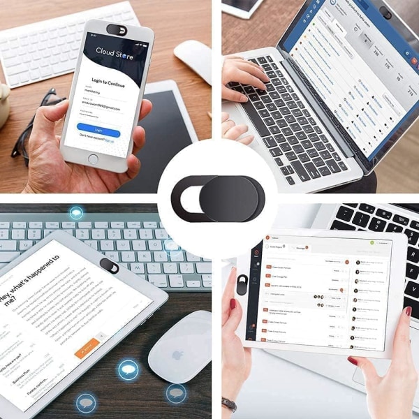 3-pack kameraskyddande fodral, mobiltelefon- och datorkameraskydd, anti-peep metallskärmar
