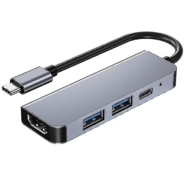 4 i 1 Typ-c till HDMI Pd Usb3.0 Dockningsstation Hub Adapter för Macbook Hd Tv