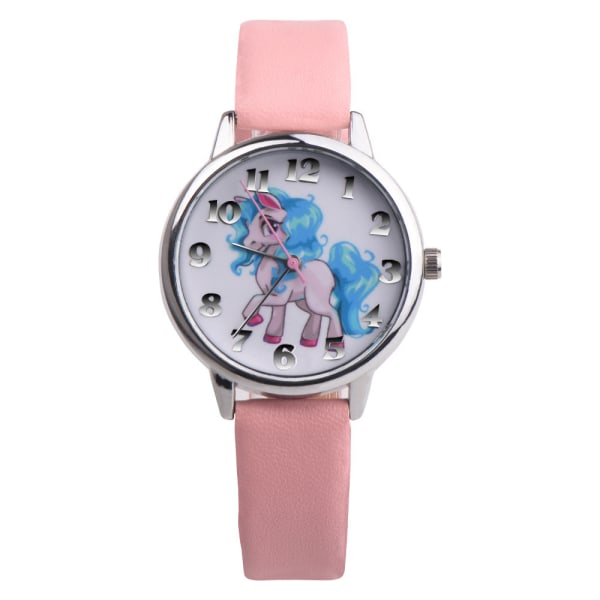 Analog Quartz Unicorn Watch För flickor Pojkar pink