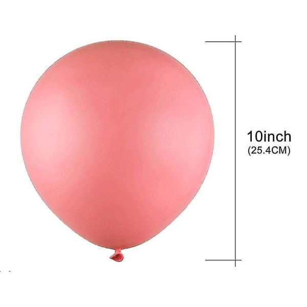 Ballonger Pastell, 100 st Latexfärgade ballonger, färgglada luftballonger