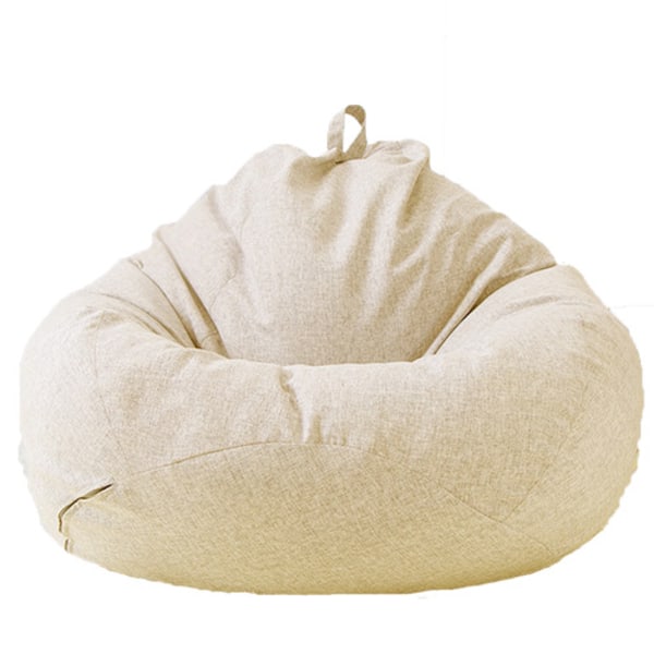 Ny design super bean bag fåtölj sofföverdrag inomhus lat lounge stol för vuxna och barn White