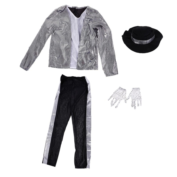 Pojkar Barn Michael Jackson Kostymer Performance Halloween Fancy Dress Xl