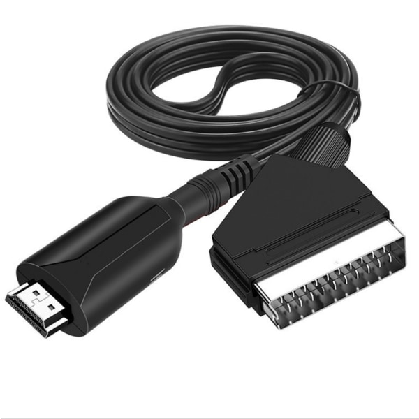 Ny stil HDMI till scart-kabel 1 meter lång direktanslutning Bekväm Conversi Shytmv svart