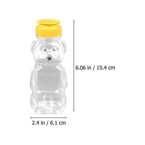 6st Bärbar dricksflaska Björn Form Dryckesflaska Barnflaska Transparent