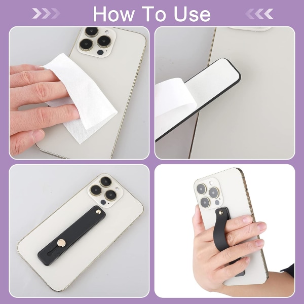 Set med 2 Mobiltelefon Ring Finger Hållare, Silikon Telefon Grip Universal Portable Finger Hållare