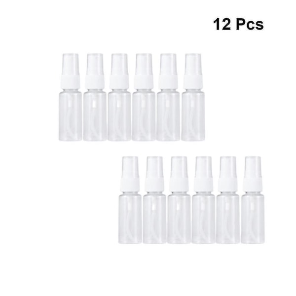 12st 20ml Transparent sprayflaska Makeup Parfymflaskor Presspumpflaska Underförpackning Resebott