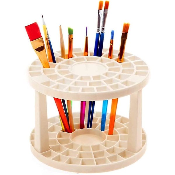 49-håls plastblyertspenna och borsthållare Multi Bin Organizer - Skrivbordsställ Hållare för markörer, penslar, färgpennor