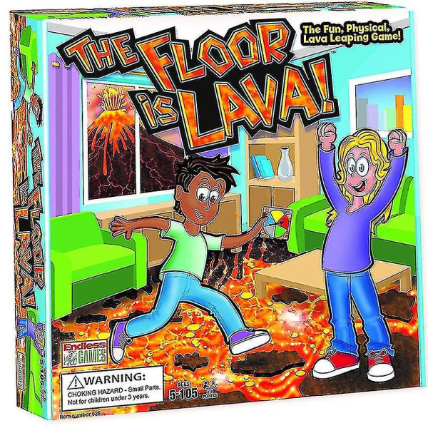 Golvet är lava och interaktiv lek för barn och vuxna främjar fysisk aktivitet inomhus och utomhus säkerhet