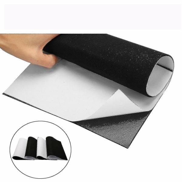 10 st självhäftande ark av svart filttyg Multipurpose Velvet Sheet Sticky Lime Back