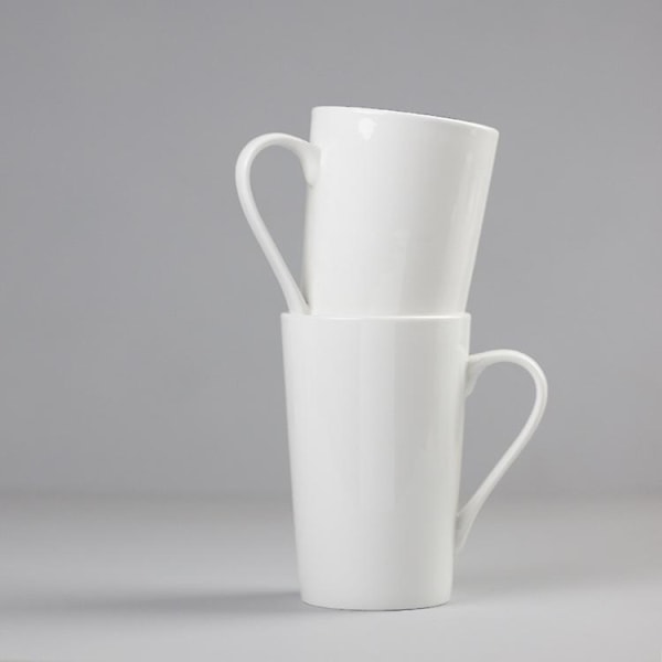 Vit Latte Cappuccino kaffekopp, tekopp, keramisk kopp 301-400ml