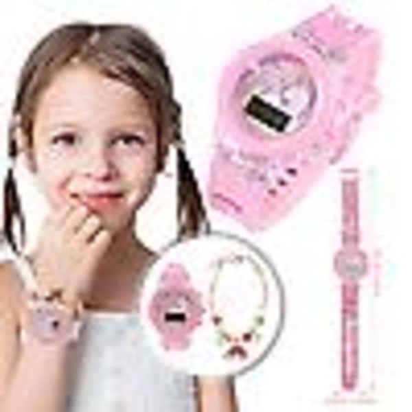 Unicorn Kids Glowing Watch and Rainbow Armband Set Digital Watch Kids Födelsedagspresent för flickor Barn