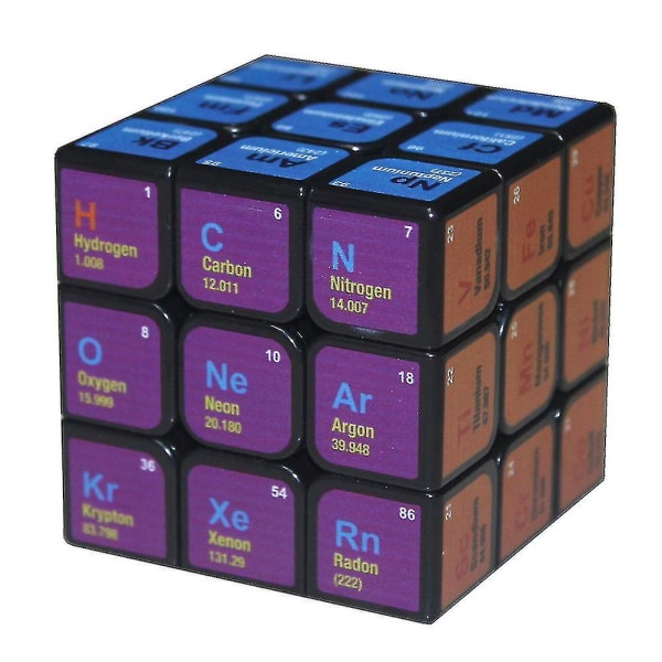 3x3x3 Rubiks kub kemiska element periodiska systemet Hastighetspussel cube toy för barn nybörjare