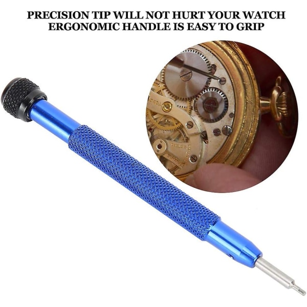 Skruvmejsel reparationsverktyg, slitstark watch sexkantshylsa Skruvmejsel Professional för watch för urmakare(sexkant: 1,2 mm) blå)(1st)