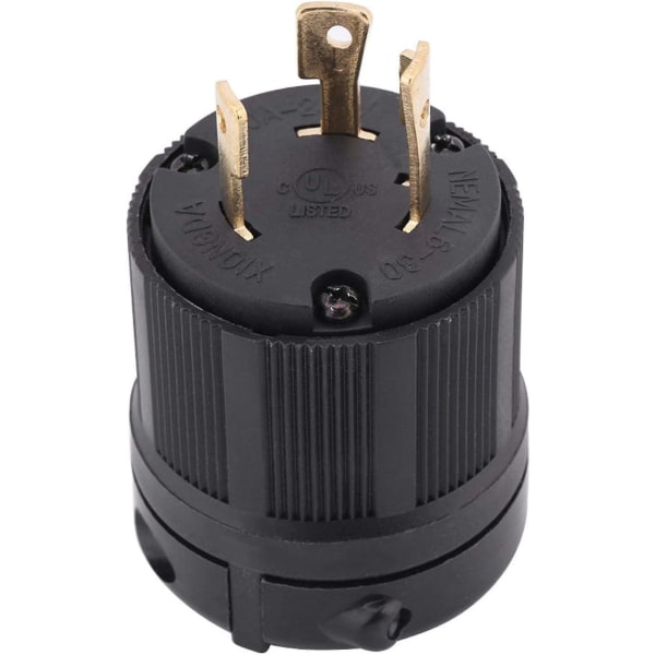 Twist Lock elektrisk kontakt, 30a 250v 3-trådig Twist Lock elektrisk kontaktkontakt (svart) 1 st)