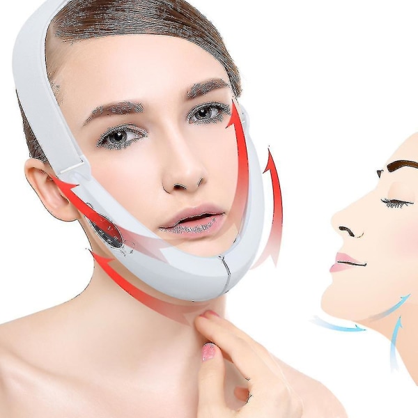 Elektrisk V Face Beauty Meter, V Face Shaping Massager, Facial Immming Lifting Tightening Device, Minska dubbelhakan