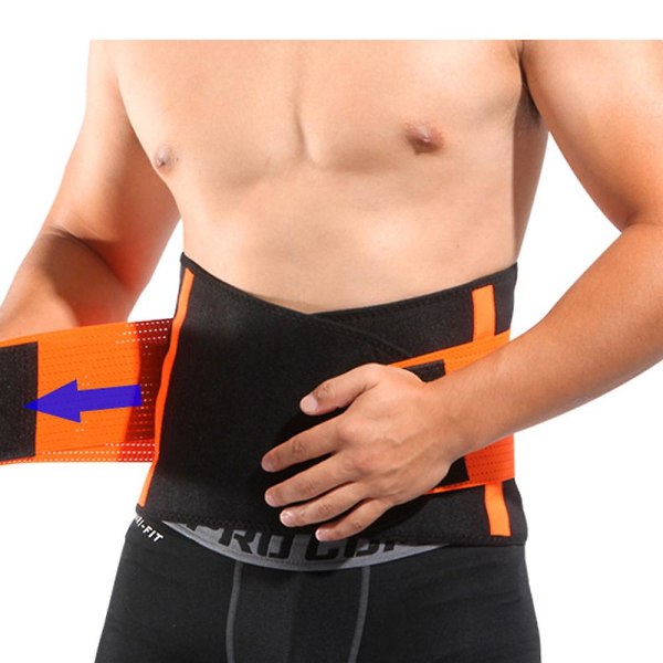 Midjestöd Bälte Midjeskydd Fitness Trimmer Brace Strap-blå Xxl