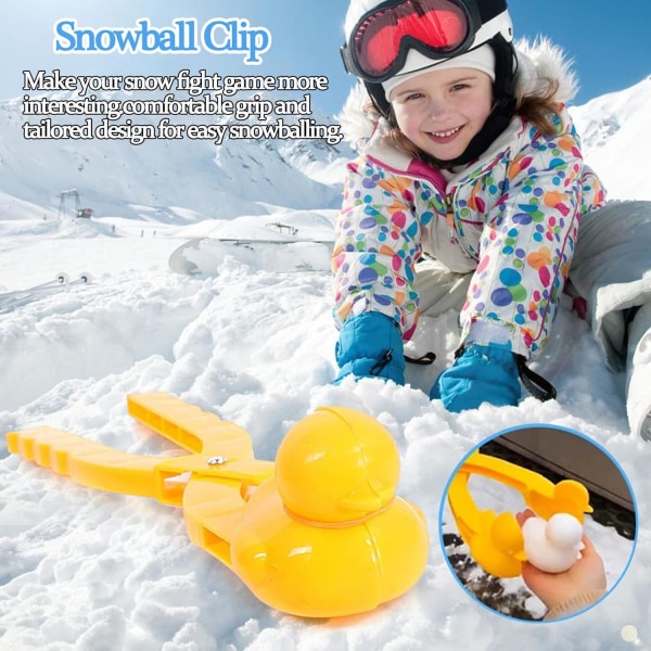 2ST Snöbollsmaskin Verktyg med handtag för barn och vuxna för snöbollskrig