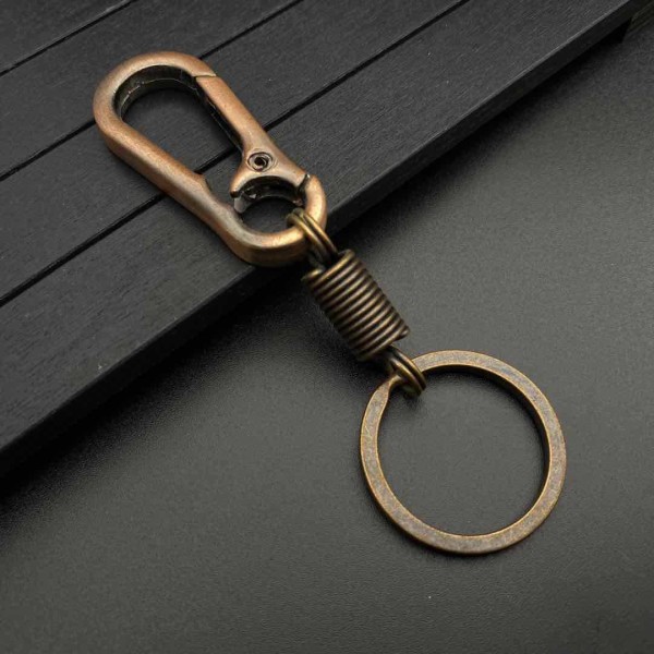 10ST nyckelring clip nyckelring, metall karbinhake clip nyckelring för bil och nyckelsökare red bronze