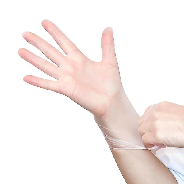 100st Engångshandskar Tpe-handskar utan pulvertransparenta inspektionshandskar