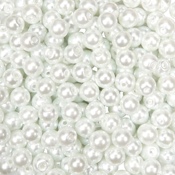 500st 6mm Pearl Round Glas Pearl Beads Bulk Spacer Beads