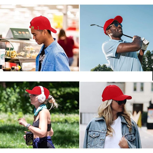 Baseball keps för kvinnor och män i enfärgad bomull red