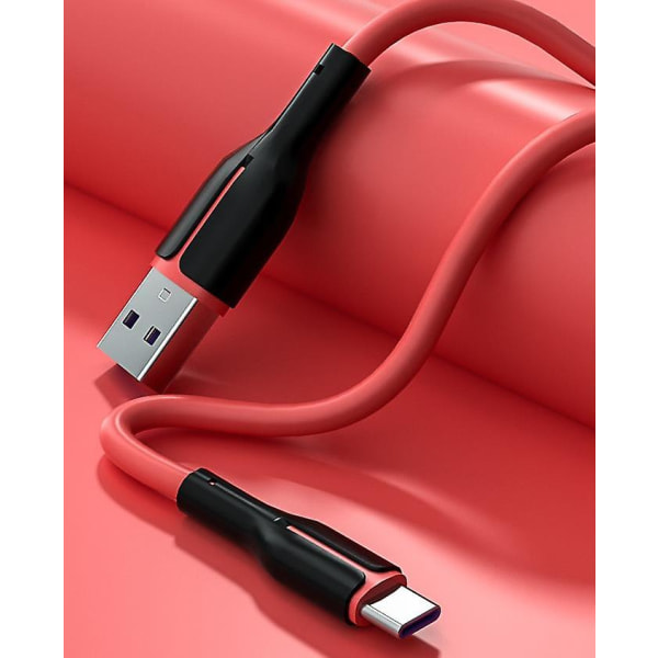 1m Type-c Laddningskabel 3a USB C Snabbladdare Datasladd För Samsung Huawei -röd