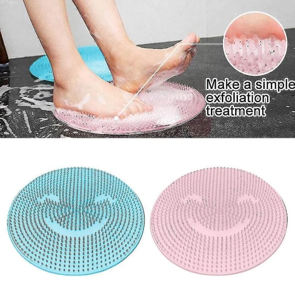 Halkfri silikonpad för massage Sugkopp Golv duschmatta Fotrengöringsborste