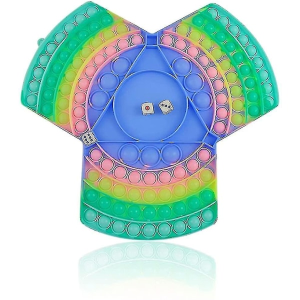Big Size Rainbow schackbräde Push Bubble Fidget Silikon sensorisk leksak