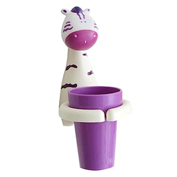 Söt Djurform Tandborsthållare Tecknad Lion Giraffe Zebra purple