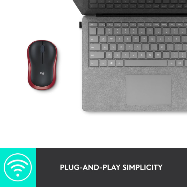 Trådlös mus, 2,4 GHz, med liten USB mottagare, ambidextrous