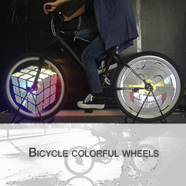 Uppladdningsbar hjullampa Programmerbar led cykellampa Färgglad cykellampa