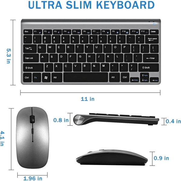 Trådlöst tangentbord och muskombination för Windows, dator, stationär, PC, bärbar dator, bärbar dator