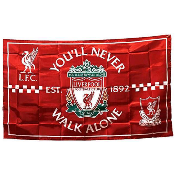 Autentisk fotbollsbanner nr 4 fanflagga satin Liverpool flagga sjalflagga silk screen flagga