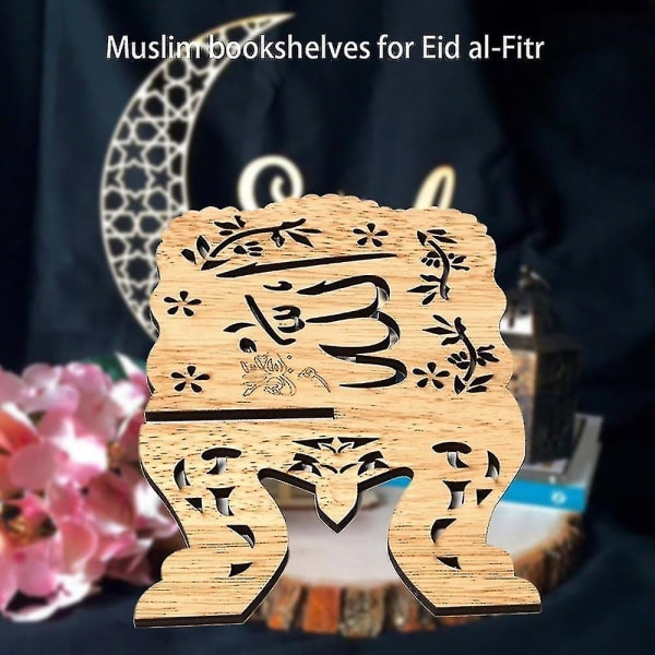 Kuranx Koranen Koranen Heliga bokställshållare Träplakett Islam Eid Ramadan Mubarak Heminredning