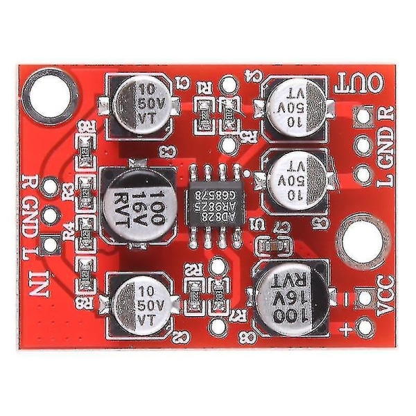 Dc 5v-15v 12v Ad828 Stereo Preamp Power Amplifier Board Förförstärkarmodul