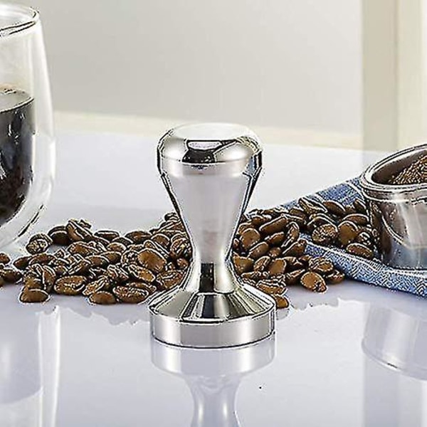 51mm Kaffe Bönpress Kaffe Tamper Rostfritt Stål Handgjord Pulver Hammare Espresso Maskin Cafe Barista Verktyg Maskin Tillbehör