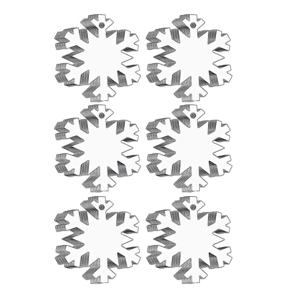50 st Akryl Juldekoration Blank Transparent Snowflake Akryl