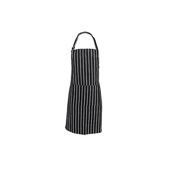 Catering Kock Kockar Slaktare Bistro Bbq Förkläde Randig Matlagning Bakning Bib Pocket