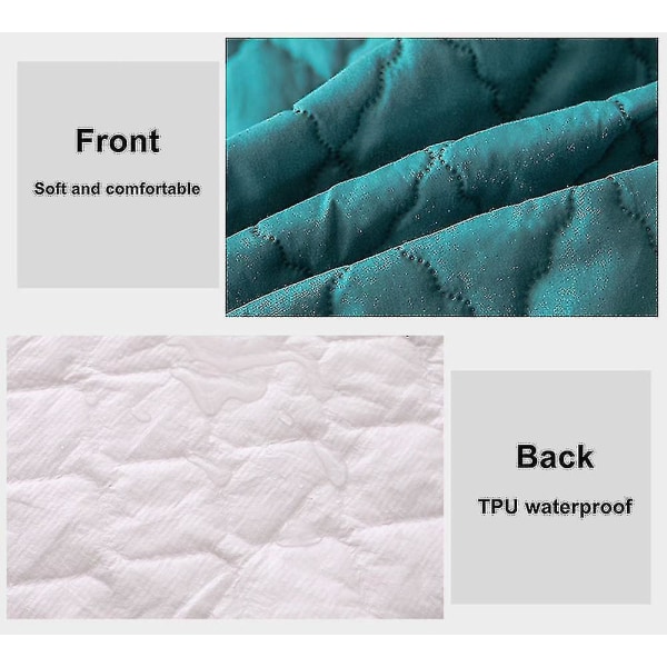 Varmt bomullsöverdrag Vattentätt madrassskydd Andningsbart cover(storlek, färg: 90x200x30cm-vitt kvadratiskt galler