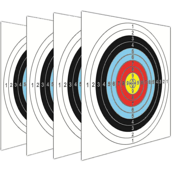 Bågskytte Target Face, 30 st Archery Shooting Paper Target Square Archery Training Paper