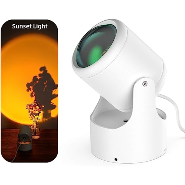 Solnedgångslampa, USB laddningsljus för solnedgång, romantisk projektion